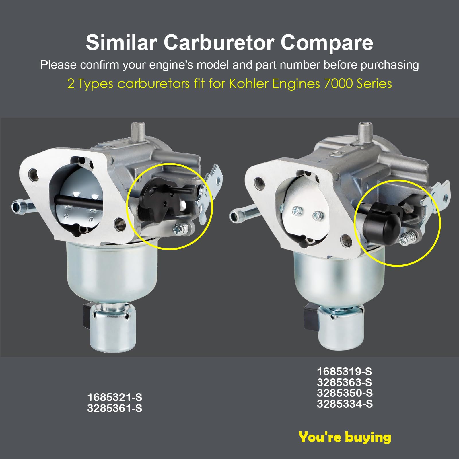Amazon.com: Huztl KT725 Carburetor for Kohler 7000 Series Engines